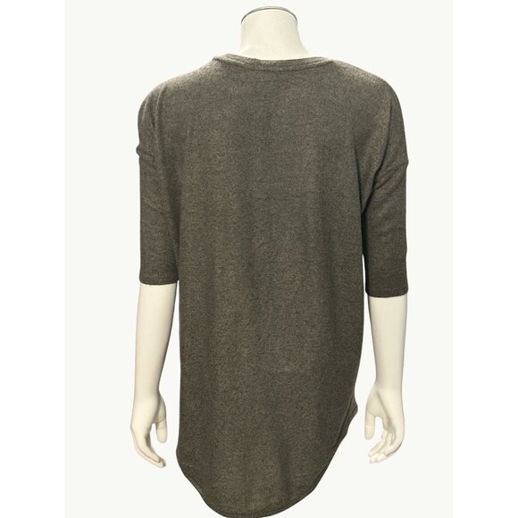 Express V Neck Dolman Sleeve Tunic Top XS Rayon Blend Made Guatemala Hi Lo Style - Picture 3 of 11